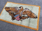 Latch Hook Rug Bicentennial Eagle Flag 36   x60    Wall Tapestry Completed Large Vtg