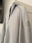 Adidas Women   s Z n e Light Gray Full Zip Hoodie Size Medium