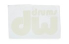 Dw Bass Drum Logo Sticker Decal  White 5  X 3-1 4   2 Pcs 
