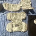Nuna Pipa Series Infant Car Seat Cover Insert Pad Set Black white Herringbone