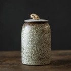 Retro Tea Caddy Ceramics Puer Tea Tea Storage Box Tea Jar Candy Jar Container