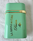 La Aroma De Cuba Pasion Mint Green Cigar Torch Lighter Nib Gold Tone Rare