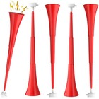 Collapsible Stadium Horn 24 Inch Vuvuzela Plastic Trumpet Blow Red
