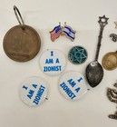 Vintage Judaica Jewelry   Collectibles Lot Star Of David Menorah Pins Pendants