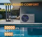 Varpoolfaye 110v Wifi Above in Ground Swimming Pool Heat Pump Heater 30000btu