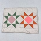 A Pair Of New Missouri Stars Patchwork 100 cotton Shams  Hand Stitched 20x26 
