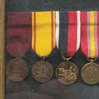 Vintage Korean War Military Medal Shadow Box Display Navy Veteran Awards 8  X 6 