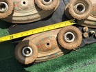 4 Victorian Antique Light Fixture Metal Ceiling 2 Bulb Art Deco    flush Mount