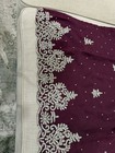 Purple Pakistani Embellished Salwar Kameez Set With Stonework For Women Size 38 