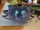 Vtg Studio Art Pottery Vase Handcrafted Blue   Purple Drip Glaze Arthropod Vase