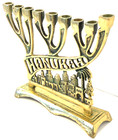 Vintage Judaica Hebrew Hanukkah Menorah Old City Jerusalem Israel Judaism Jewish