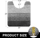 Olanly Luxury Toilet Rugs U-shaped 24x20  Extra Soft And Absorbent Microfiber Ba