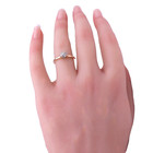 Art Deco Solid 14k Gold Natural Diamond Engagement Ring Illusion Box Setting