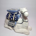 Vintage Ceramic Mosaic Camel Plant Stand Hollywood Regency Moorish 