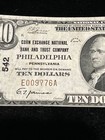1929  10 Corn Exchange National Bank Philadelphia Pa National Currency Ch   542