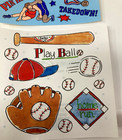 Vintage Kids Sports Scrapbook Stickers Lot Football Baseball Basketball Die Cuts