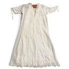 Handmade Heirloom Baby Christening Gown White Embroidered Lace Baptism Vintage