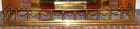 Vintage 56 l Gold Brass Ornate Hearth Fireplace Surround Wrap Around Fender
