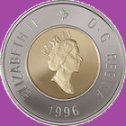 1996 Canada Proof Two Dollar First Canadian Toonie Coin  2 Polar Bear Toon  Unc