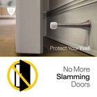Door Stoppers For Wall     Spring Stopper With Rubber Tip     3-1 4  Nickel