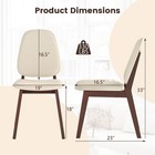 Modern Dining Chair Set Of 4 W upholstered Backrest Seat Linen Fabric For Room