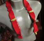 Boys Vintage 50 s Red Police Brace Suspenders With Brass Accents