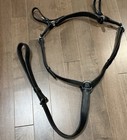 Used Nunn Finer Black Leather English Horse Breastplate For Riding