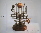 Antique Brass Orrery Solar System Sun earth moon Motion Scientific Research Mode