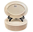 Thunder Group Set Of 10 Oval Light Ivory 9 5 X 7 25 Plate Cr209v Melamine Nwt