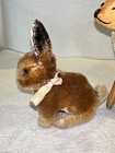 Vintage Steiff Velveteen Deer   Mohair Bunny Rabbit Germany 50s 60s Ear Buttons
