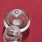 Two Antique Ink Wells   One Short Glass Quill Holder W  Quill 1900 s 