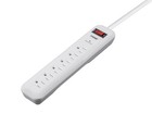 6 Outlet Surge Protector Power Strip With Low-profile Plug With 8ft Cord