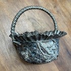 Vintage Antique Simpson Hall Miller Silverplate Basket Bowl Victorian Floral
