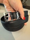 Ysl Belt Black And Silver 105cm