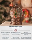 Snow Globe Christmas  Lighted Christmas Snow Globes With Timer  Swirling Musical