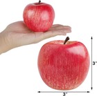 Fake Fruit Artificial Apples  Set Of 6 Decorative Lifelike Faux Red 1 