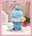 Cute Handmade Mudkip Crochet Pokemon Amigurumi Plush Stuffed Animal Toy