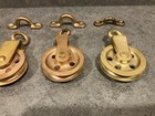 4 Vintage Brass Or Bronze Boat Steering Pulleys Wilcox Crittenden W c Perko Look