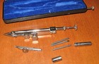 Dietzgen 772 K Vintage Drafting Tool Set W Original Case Slide Lock Made Germany