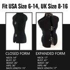 Pdm Worldwide Black Dress Form Adjustable Mannequin For Sewing Female Size 6-   