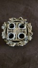 Vintage Ornate Gresco Lipstick Holder Vanity Lily Floral Art Nouveau Victorian