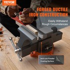 Vevor 6  Bench Vise W  Anvil 360  swivel Locking Base Heavy Duty Ductile Iron