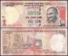 India 1000 Rupees  2011-2016  P-107  Used  Signature And Date Varies X 10 Pcs