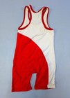 Cliff Keen Wrestling Singlet White Red Adult Size M Made In Usa