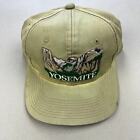 Vintage Yosemite National Park Hat Cap Snapback Tan Half Dome Nature Hiking 90s