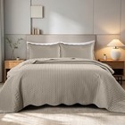 Twin Reversible Quilt Bedspread Embossed Coverlet Lightweight Summer Bedding Set