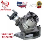 New Tilting Rotary Table 4   100mm     70mm 4 Jaws Independent Chuck Actools