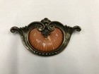 Waterfall Style Drawer Pull Tortoise Shell Bakelite Antique Brass Amber