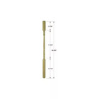 Stair Parts 36 In  X 1-1 4 In  5205 Unfinished Red Oak Square Top Wood Baluster