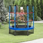 Outsunny 5ft Kids Trampoline With Enclosure Net Springless Safety Pad And Steel